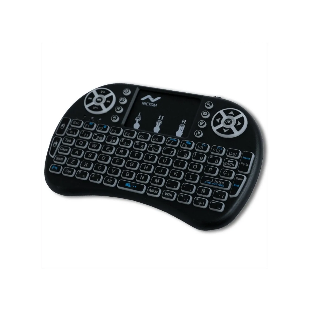 Mini teclado Bluetooth retroiluminado