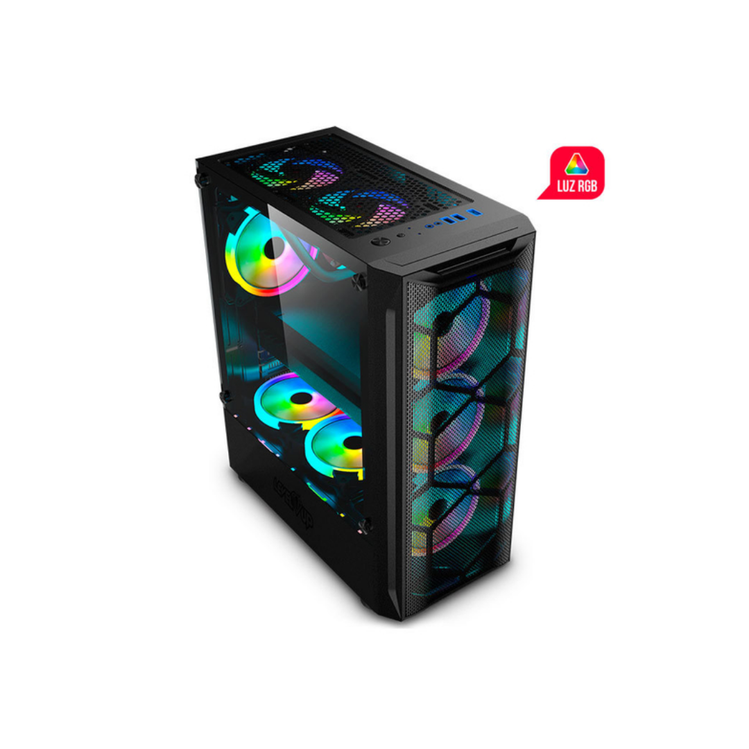 Gabinete Gamer Level Up Andromeda RGB 4 coolers - Imagen 3
