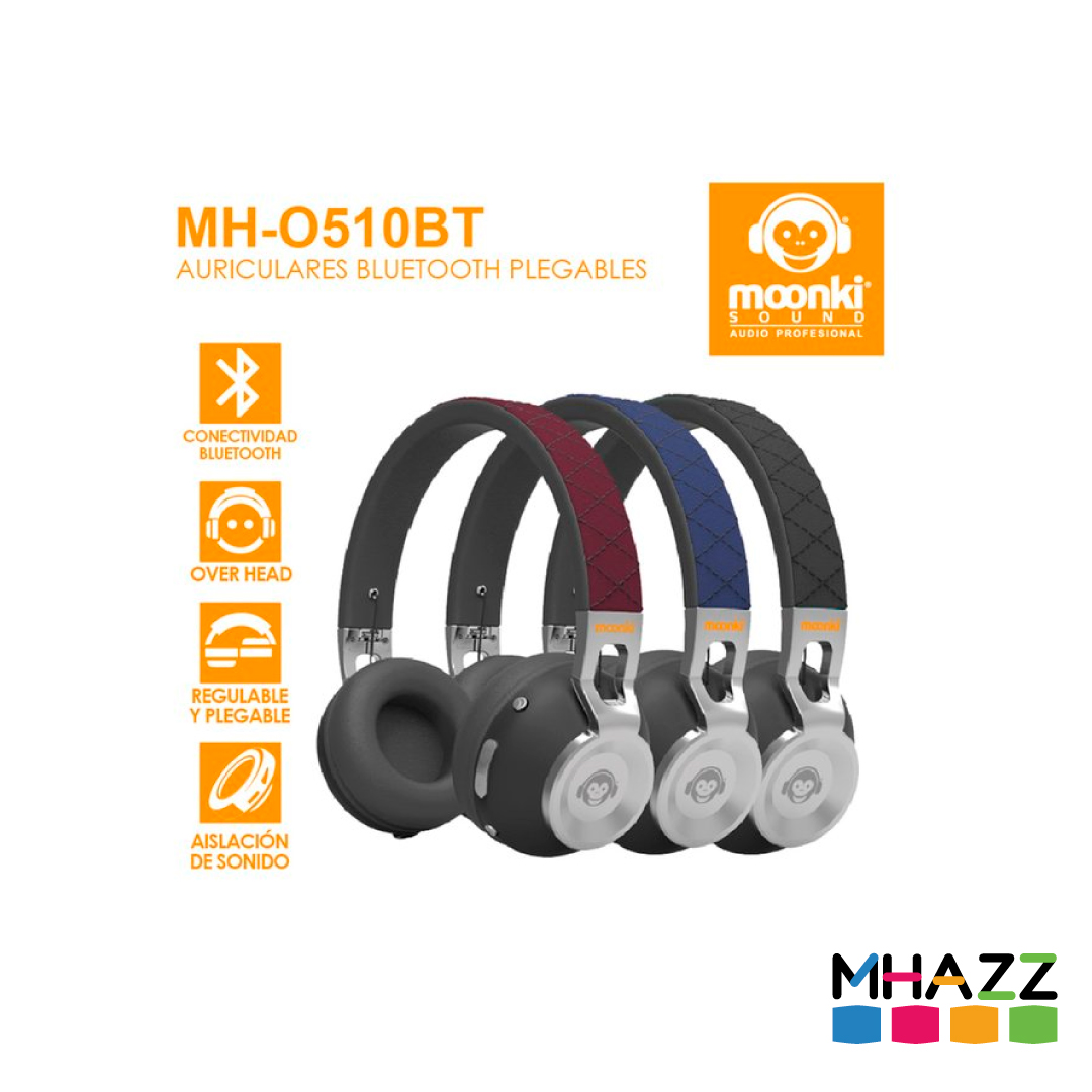 Auricular Bluetooth On Ear Moonki Sound Mh o510bt - Imagen 2