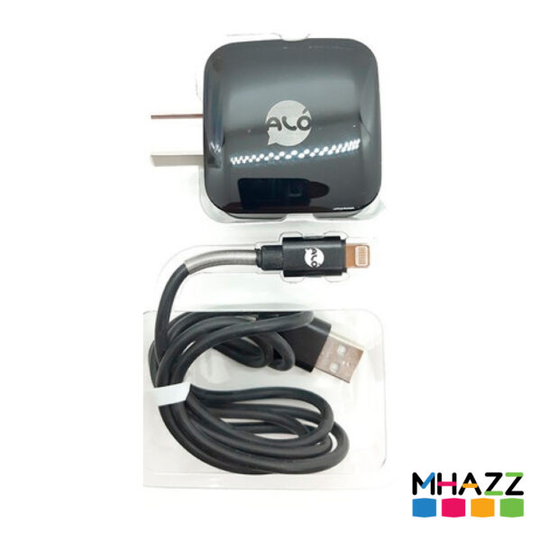 Cargador De Pared Alo 3.0 18W Lightning - Negro
