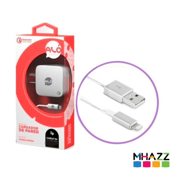 Cargador De Pared Alo 3.0 18W Lightning – Blanco