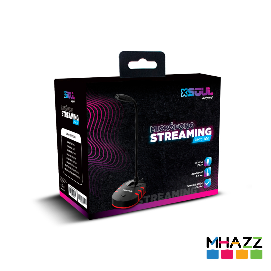 Micrófono Gamer Streaming Flex. XMIC100 Soul - Negro - Imagen 2