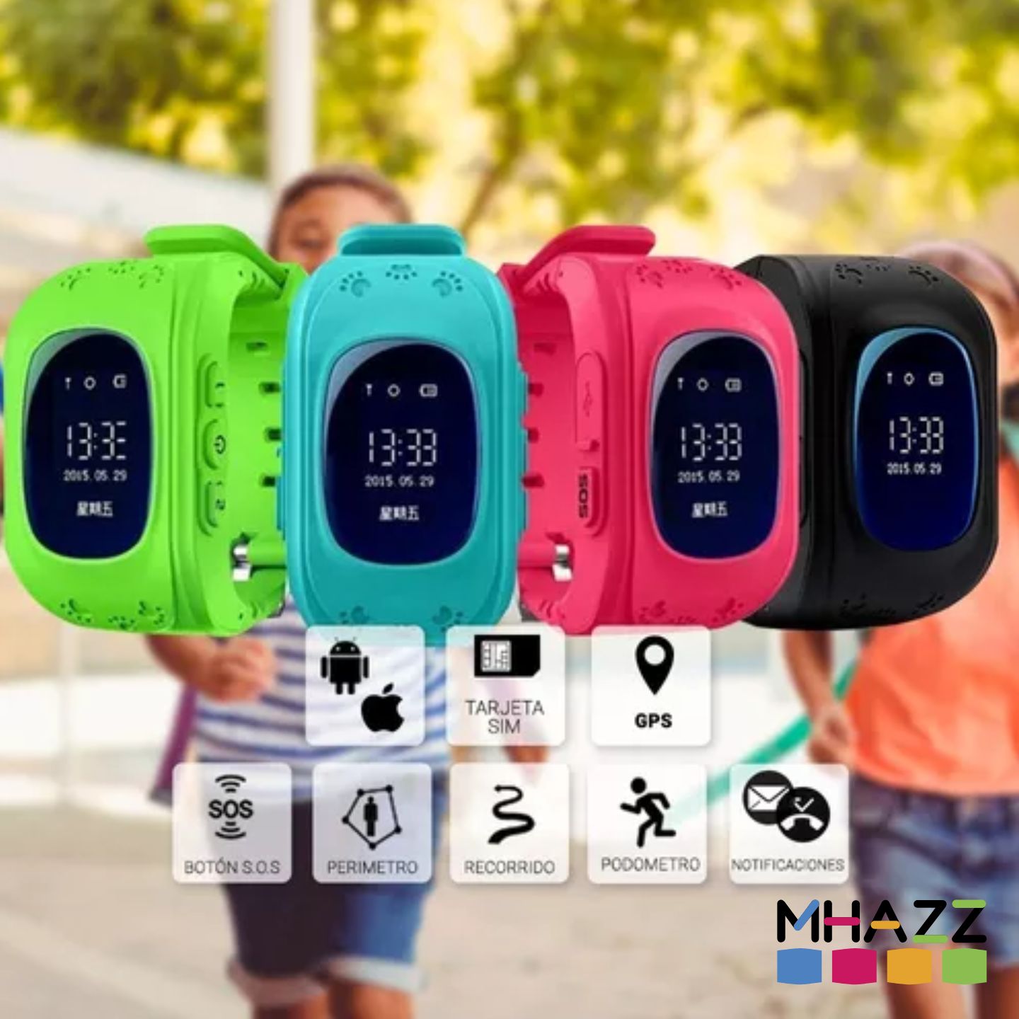 Reloj Smartwatch Zeta con GPS Y Alerta SOS para Niños Azul