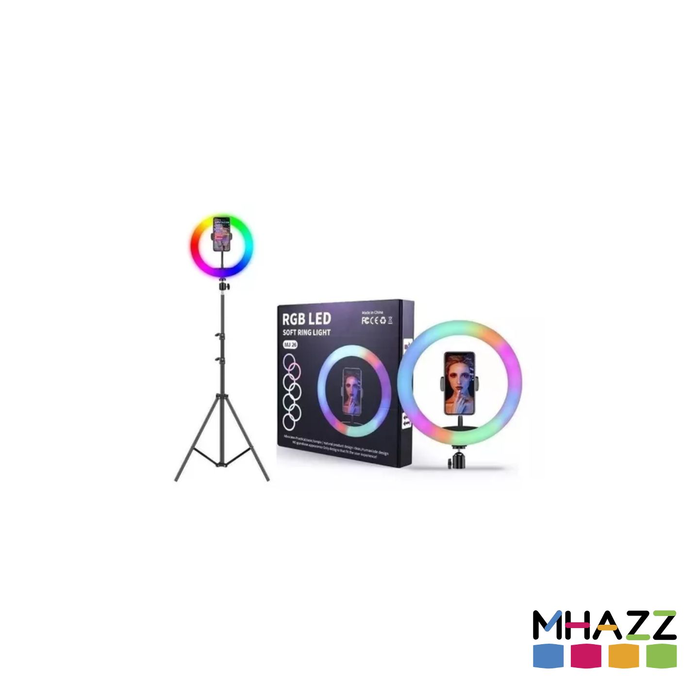 Aro De Luz Led 26 Cm Luz Rgb + Trípode 2 Mts - Imagen 2