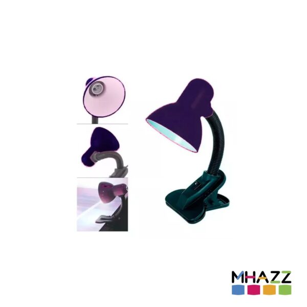 Lampara Luz D Escritorio Velador Pinza Flexible Broche Clip