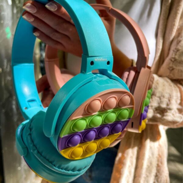 Auricular Vincha BT Pop It - Celeste - Imagen 2