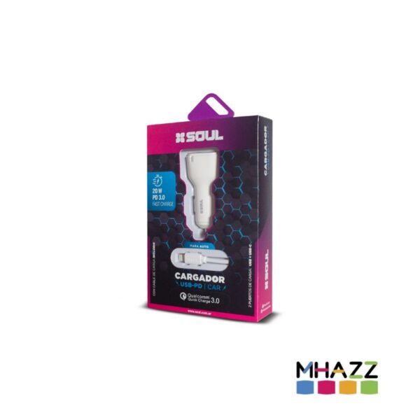 Cargador Soul De Auto USB-PD 20W