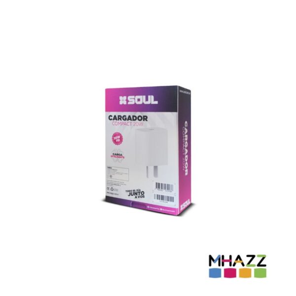 Cabezal Cargador Soul 20W Sin Cable