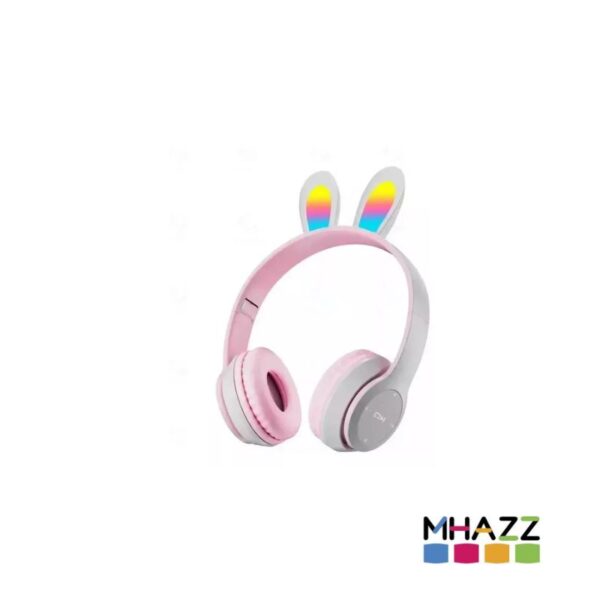 Auriculares BT P47r Orejas De Conejo Led - Gris
