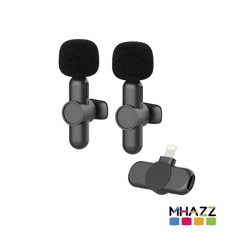 Micrófono Corbatero Dual Lightning - Negro